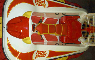 Hov Pod Leisure Hovercraft: Blue and Yellow Colour Image